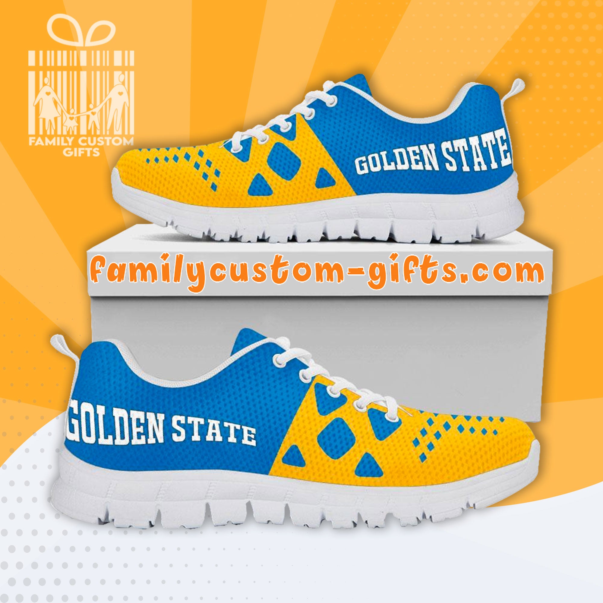 Golden State Warriors Custom Shoes For Men Women 3D Print Fashion Sneaker Gifts For Her Him