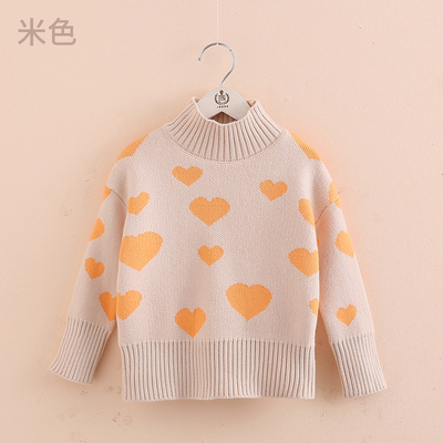 2022 Winter Autumn Spring Casual 3 4 6 8 10 12 Years Warm Pullover Knitted Wear Tops Heart Sweaters For Kids Baby Girls Clothes alx