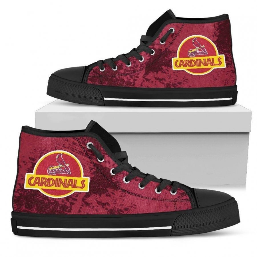 Cute Jurassic Park St. Louis Cardinals High Top Shoes #528