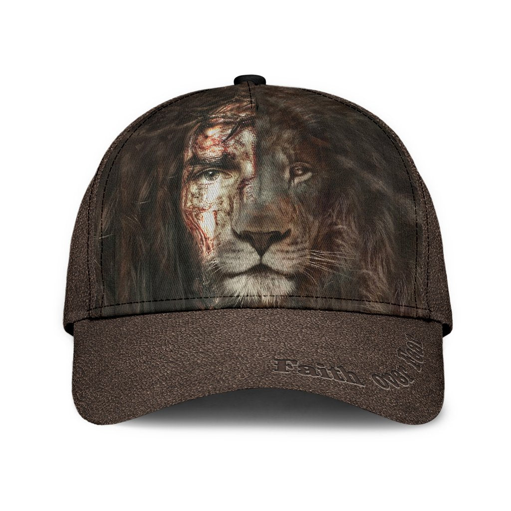 Tmarc Tee Jesus And Lion Leather Like Classic Cap