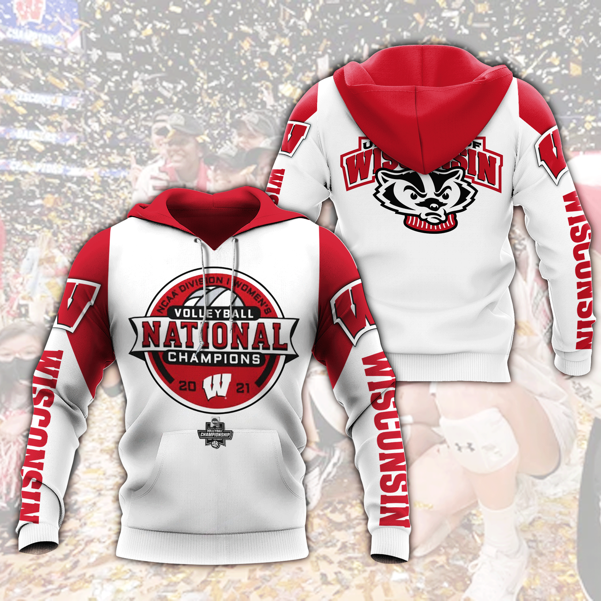 Wisconsin Badgers Women’S Volleyball 3D Over Printed Shirt