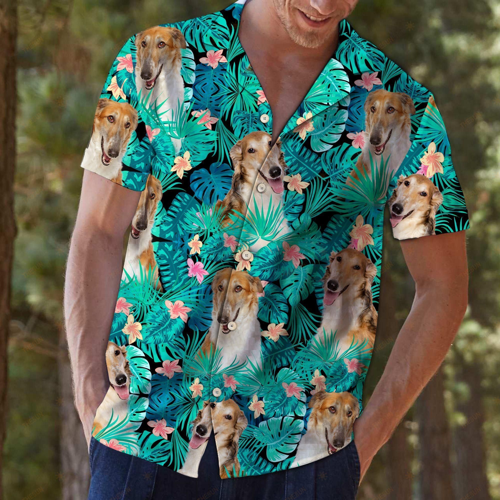 Borzoi Tropical Hawaiian Shirt Ha47997