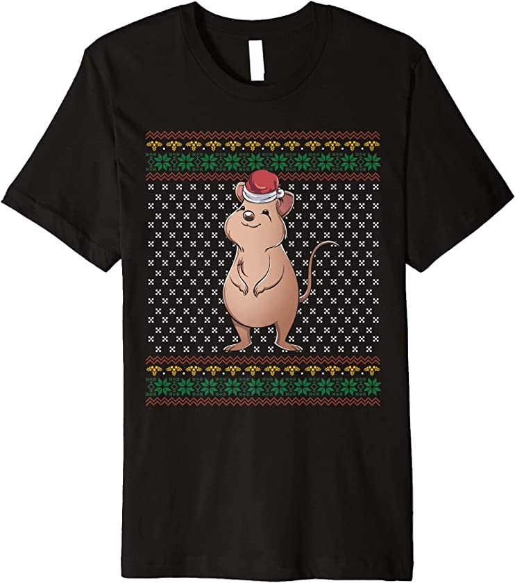 Ugly Christmas Merry Xmas Cute Animal Australia Quokka Premium T-Shirt