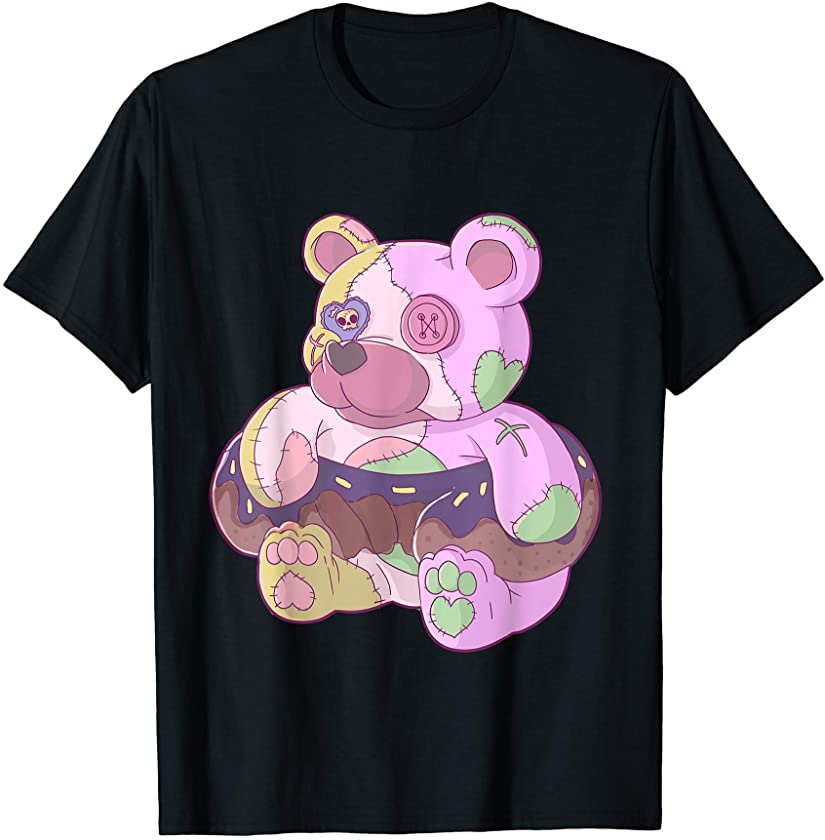 Pastel Goth Aesthetic Shirt Teddy Bear Donut Lover T-Shirt