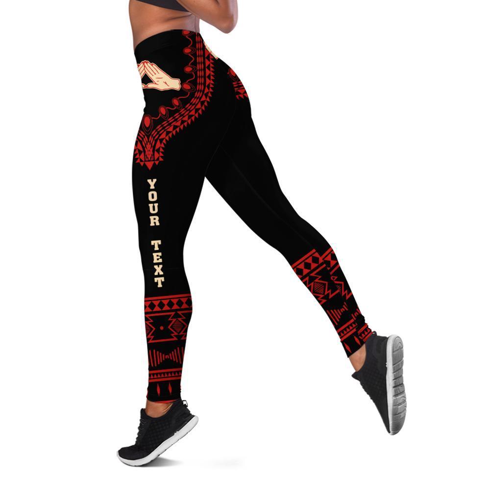 Greek Life Leggings – Personalized Delta Sigma Theta Dashiki Leggings – Alva Style J8