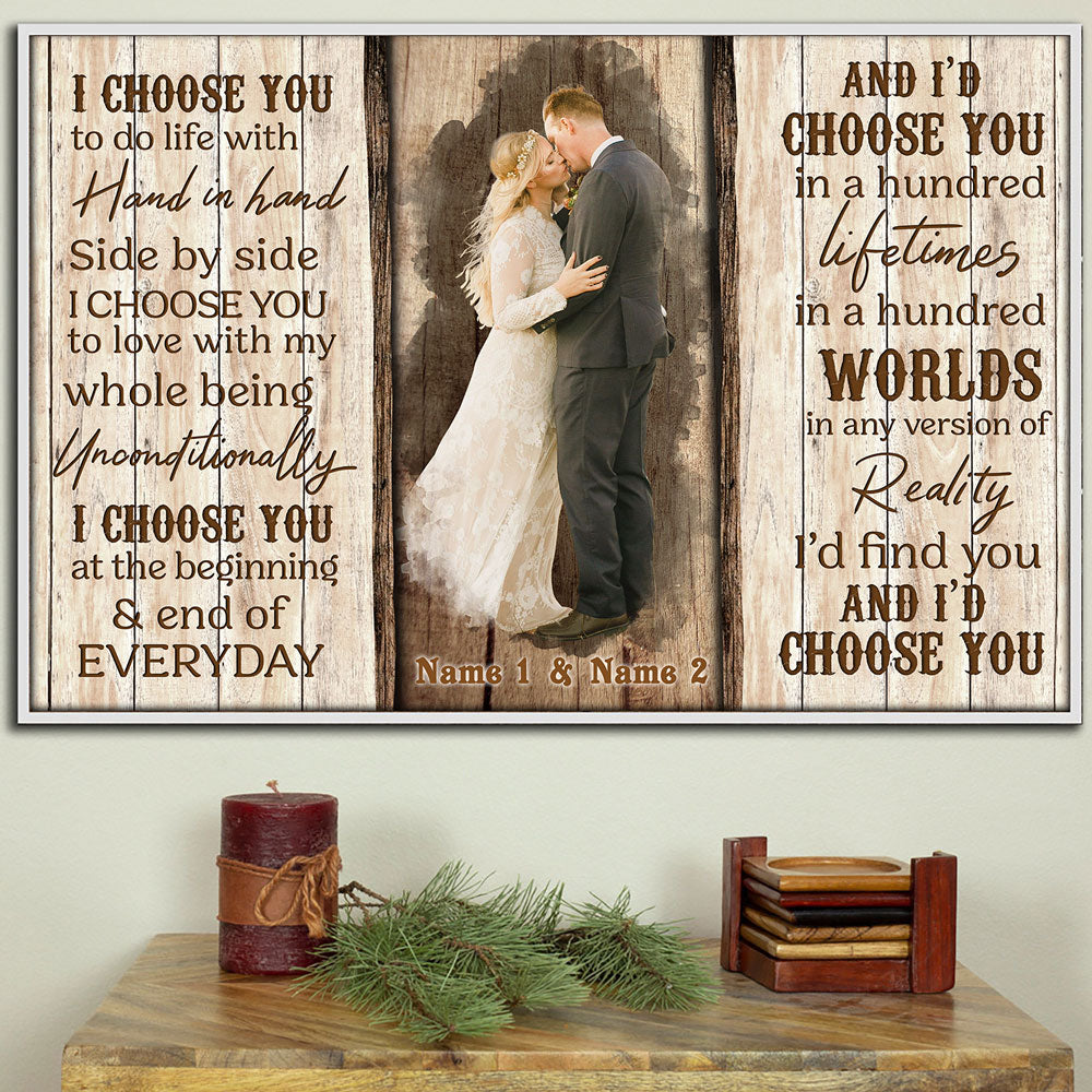 Personalized Gift For Him For Her I Choose You Poster Poster Art Design