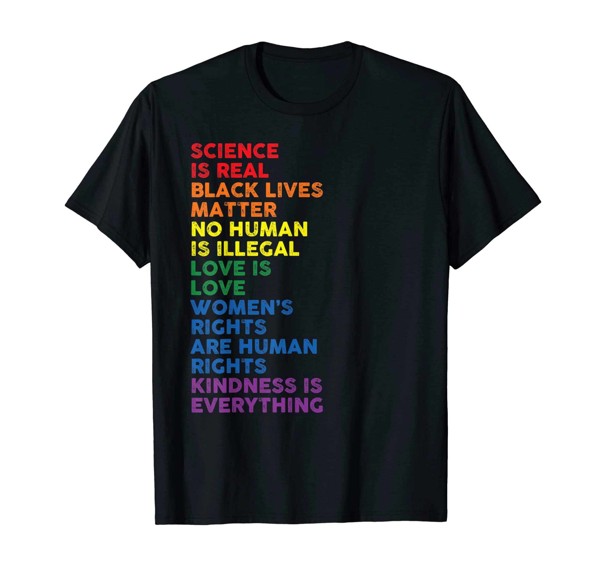 Distressed Science Is Real Black Lives Matter Lgbt Pride T-Shirt