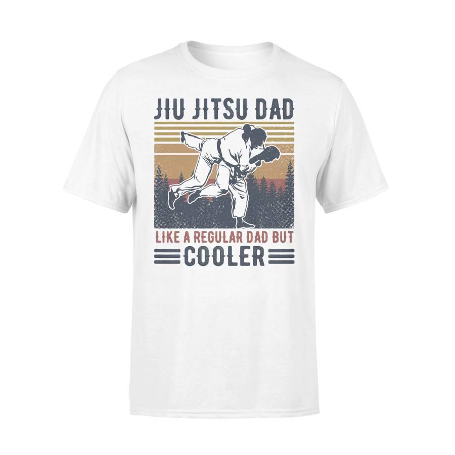 Jiu Jitsu Dad Like A Regular Dad But Cooler Happy Father’s Day Vintage Retro T-shirt