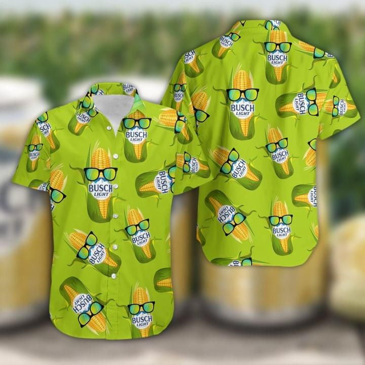 Corn Busch Light Green Hawaii Shirt Ha54091