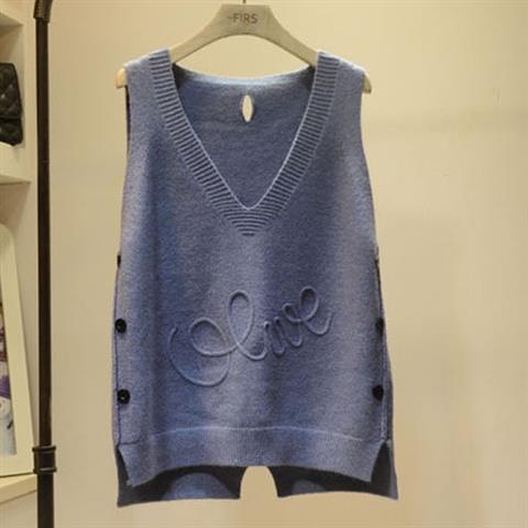 Women Sweater Vest Vest Clip Women’s Short Knitted Vest Fashion Waistcoat Loose-Fitting Spring Autumn Wear alx