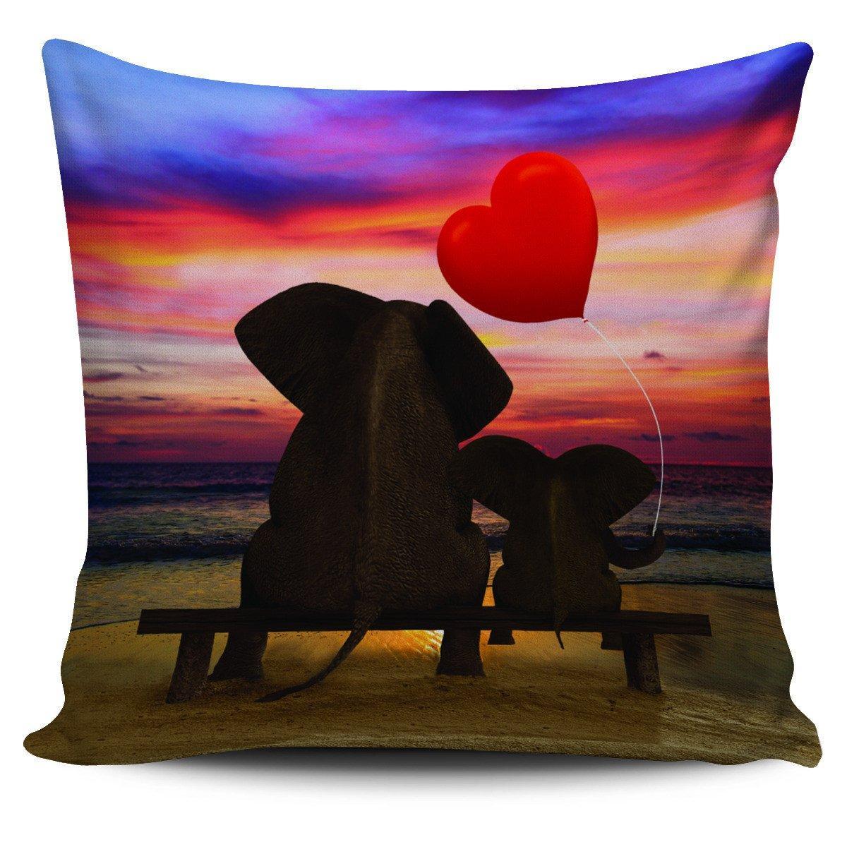 Elephants 18″ Pillow Cover