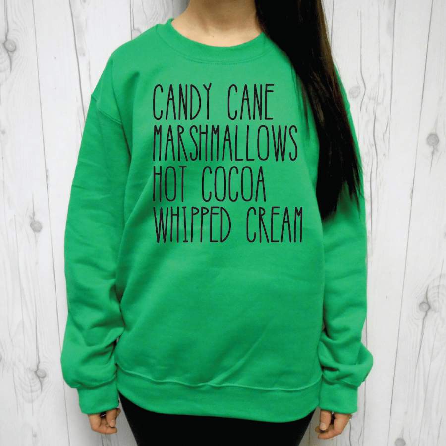 Candy Canes Marshmallows Sweatshirt