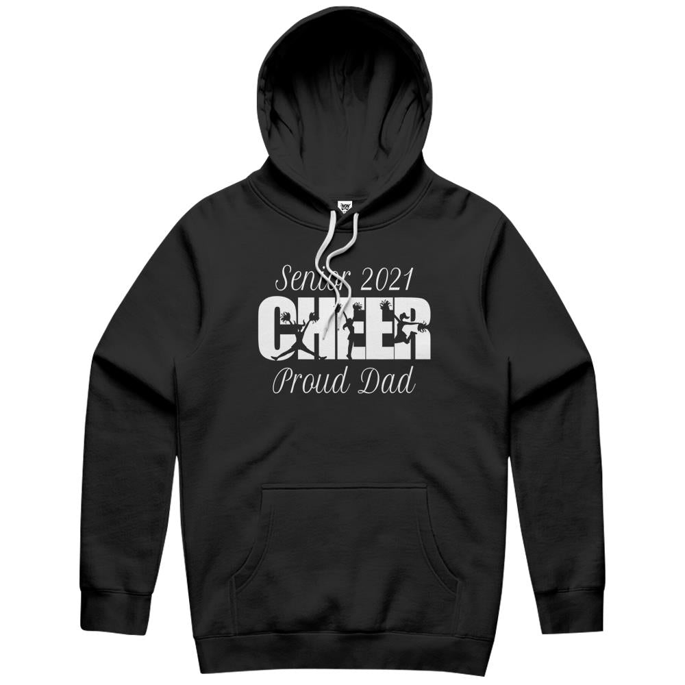 Cheer Senior 2021 Cheerlead Proud Dad Hoodie