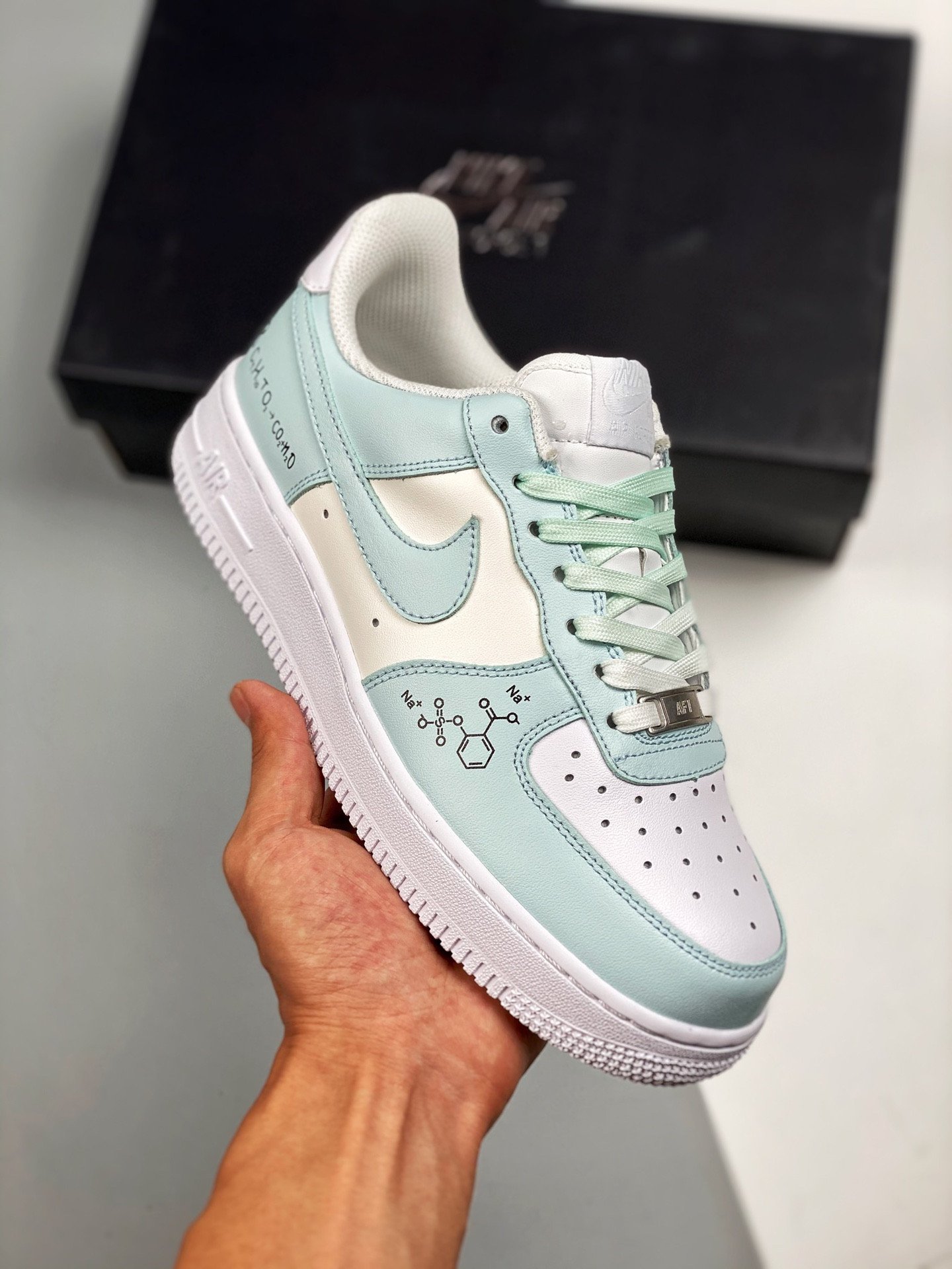 Custom Nike Air Force 1 Blue White 5341026