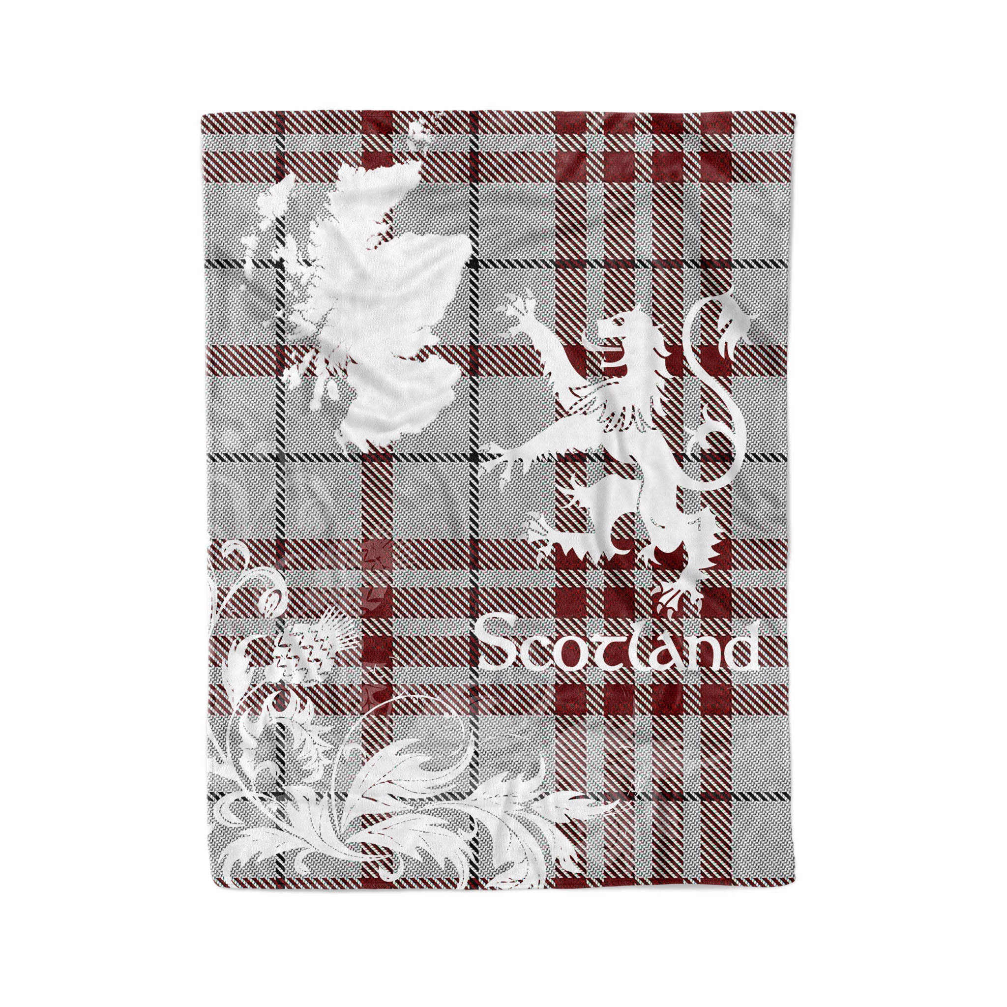 Tartan Plaid Fleece Blanket Tartan Blanket Thistle And Lion Scottish Clan Clayton Plaid Blanket