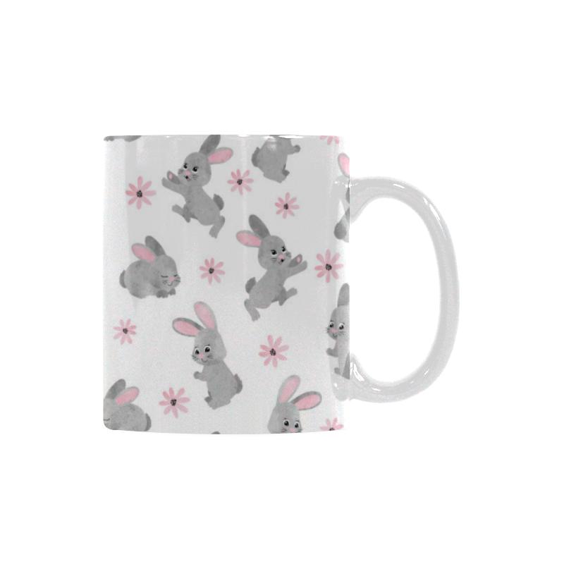 Watercolor cute rabbit pattern Classical White Mug (Fulfilled In US)