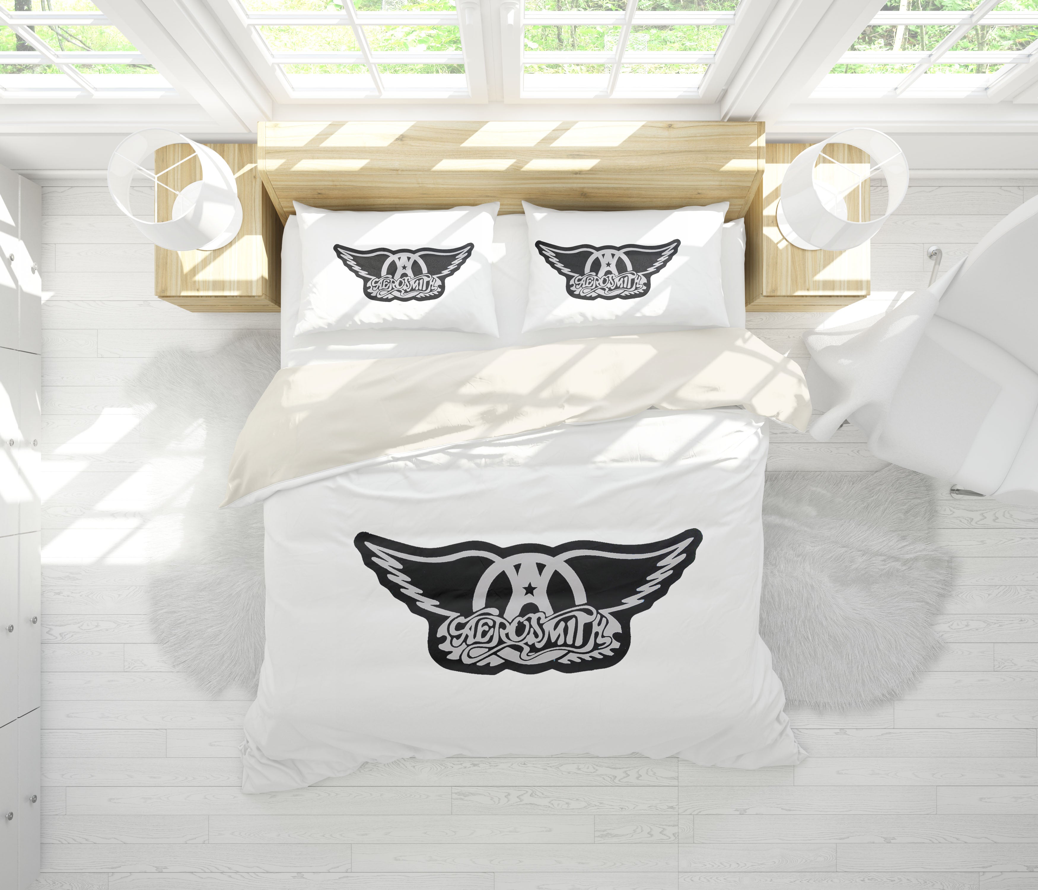 3D Band Aerosmith Quilt Cover Set Bedding Set Pillowcases 222