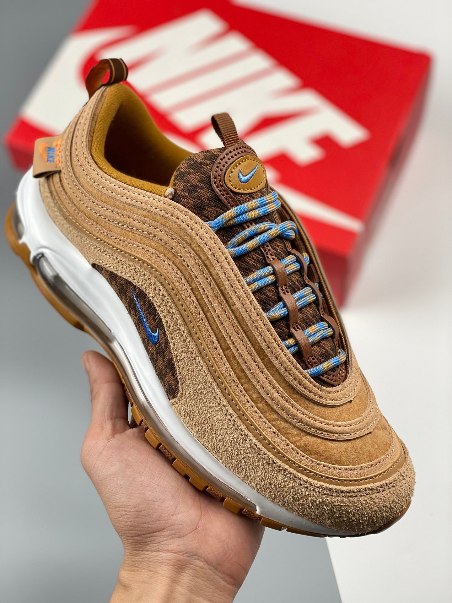 Nike Air Max 97 Teddy Bear WheatCelestine Blue-Flax-Gum DZ5348-288 5339631