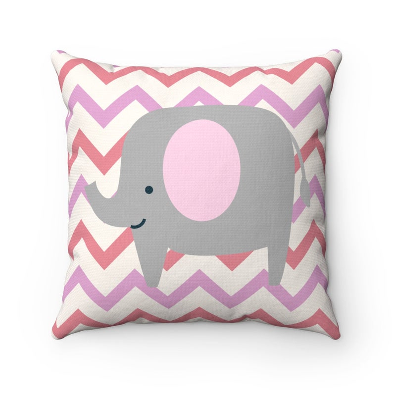 Chevron Elephant Throw Pillow, Bedroom Decor, Outdoor Pillows, Living Room Decor, Sofa Bed Throw Pillow, Decorative Pillow, Home Office Throw Pillows