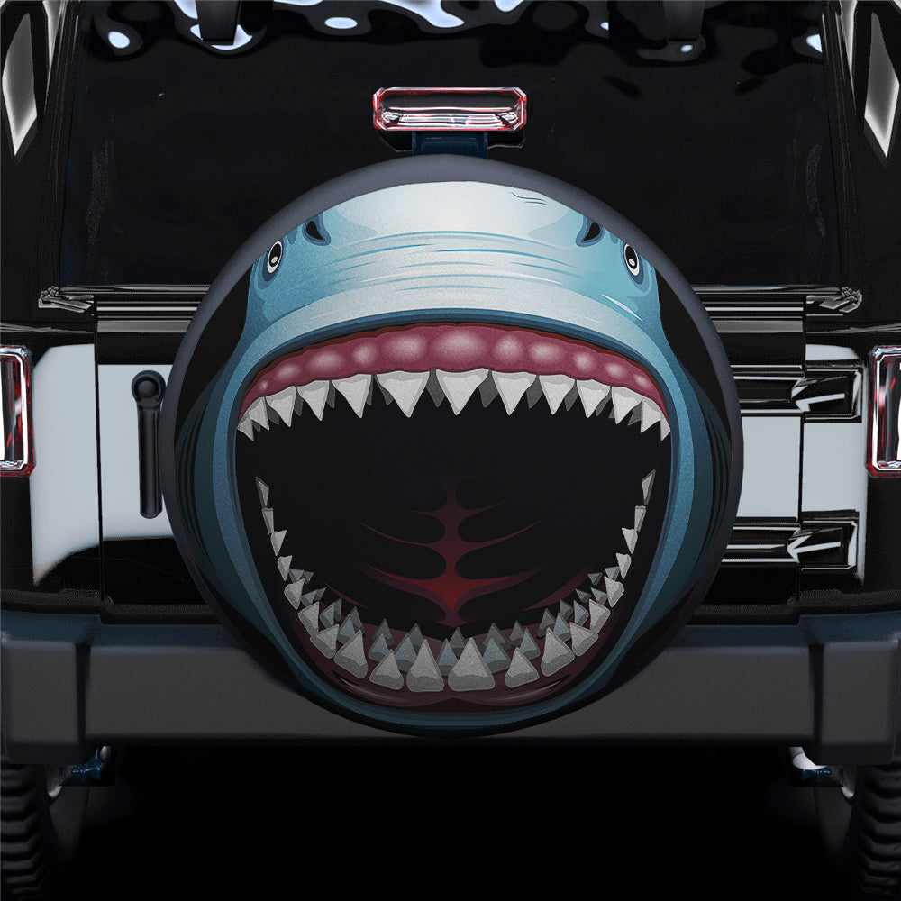 Shark Jeep Car Spare Tire Cover Gift For Campers