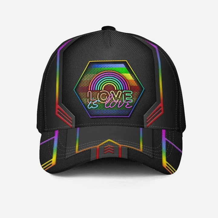 Retro Lgbt Pride Classic Cap, Love Is Love Printing Baseball Cap Hat, Gay Pride Accessories