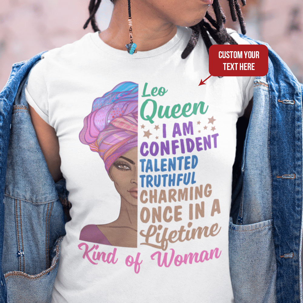 Custom Zodiac Queen Shirt For Black Queen Shirt For Black Girl Zodiac Birthday Shirt For Black Woman