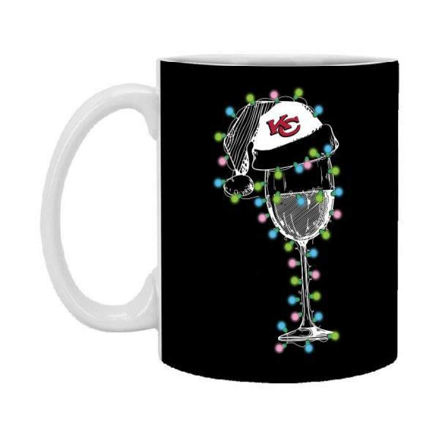 Kansas City Chiefs wine glass light christmas 11 oz Mug