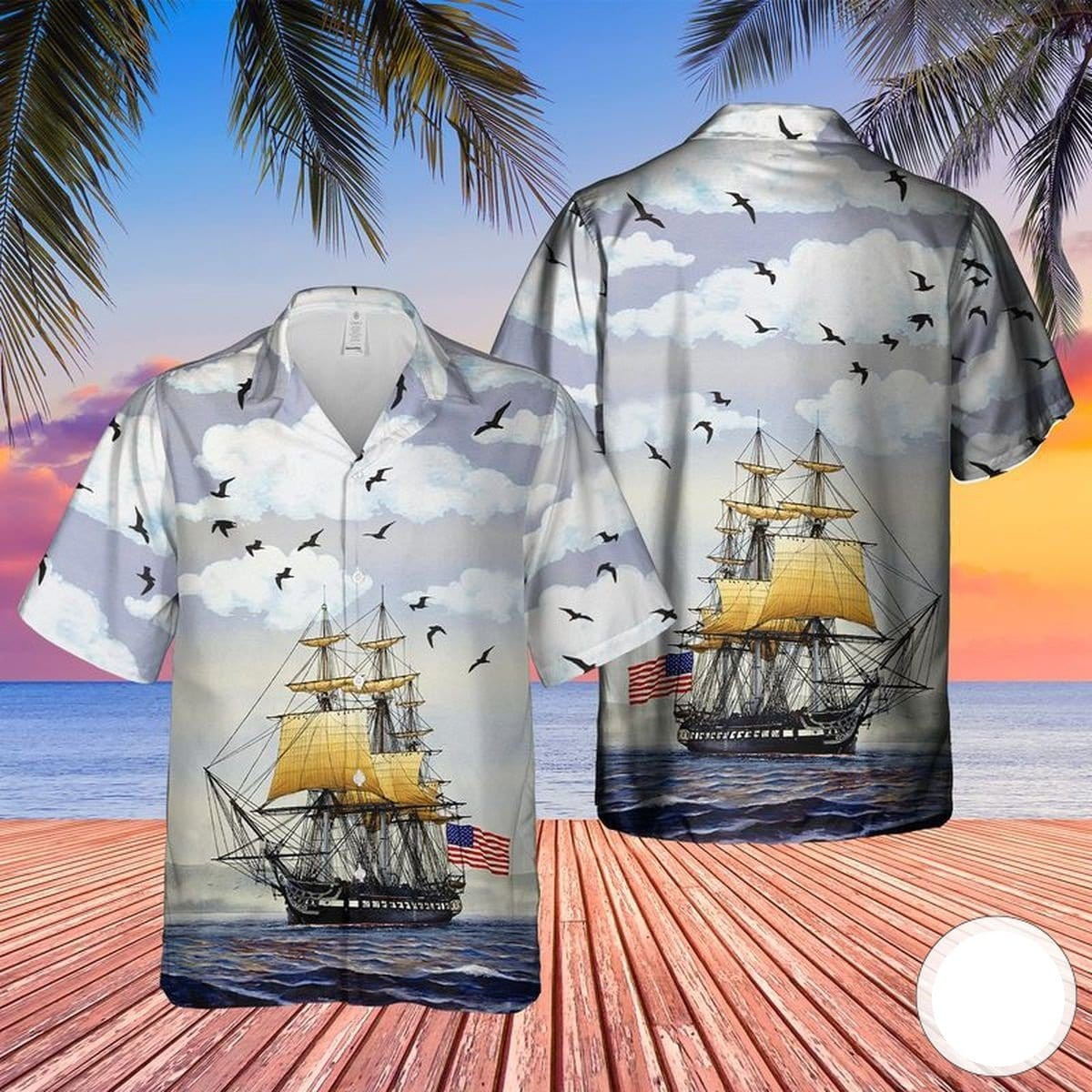 Us Navy Uss Constitution Hawaii Aloha Shirts Vh Ha101388