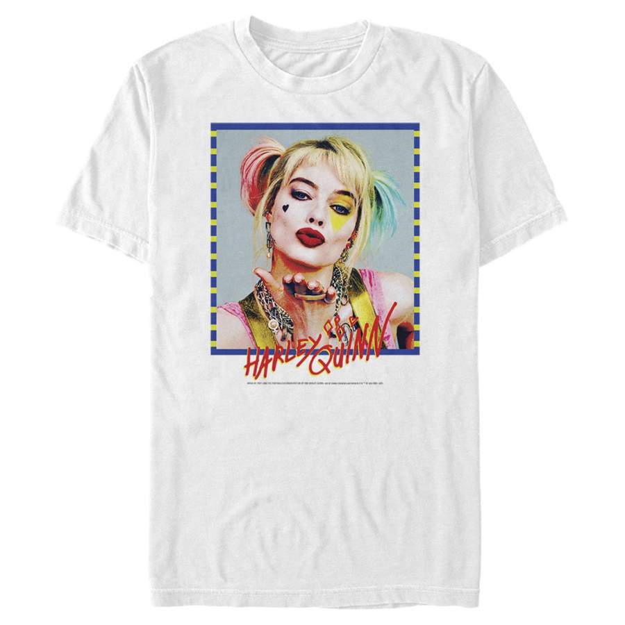 Birds of Prey Men’s Harley Quinn Blowing Kiss  T Shirt