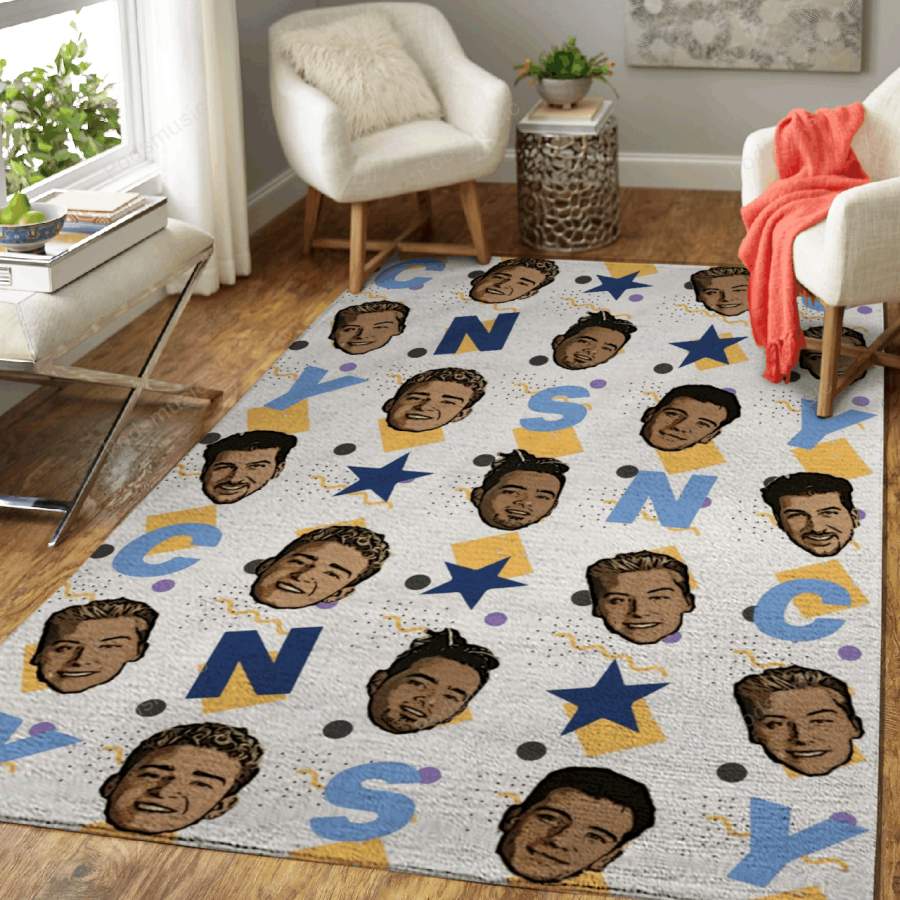 Nsync doodles – Music Art For Fans Area Rug Living Room Carpet Floor Decor