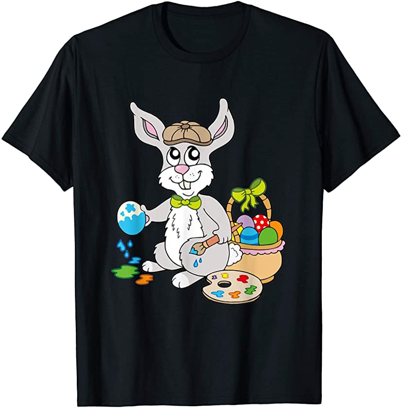 Cute Easter Day Bunny Tee for Kids Colorful Egg Hunt T-Shirt