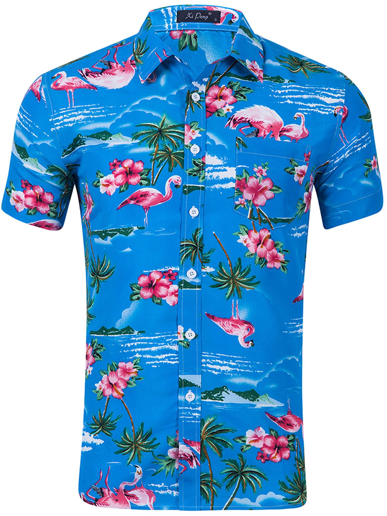 Hibiscus Floral Blue Awesome Design Hawaii Shirt Ha48692