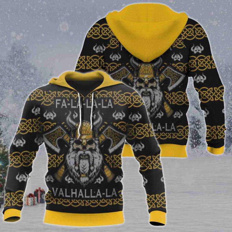 Viking Ugly Christmas All Over Print Hoodies