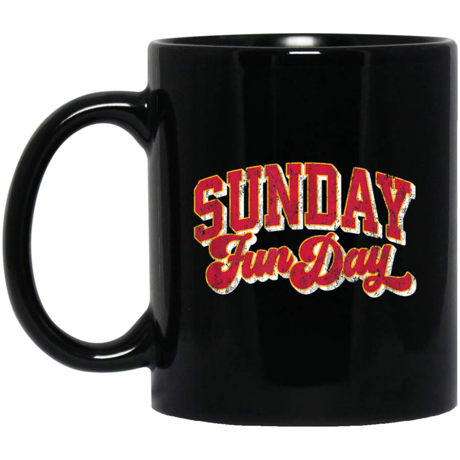 Vintage Sunday Funday Kansas City Football Retro Fun Day Mug