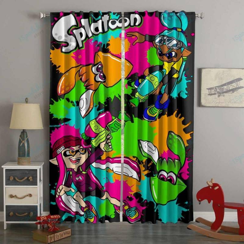 3D Printed Splatoon Style Custom Living Room Curtains