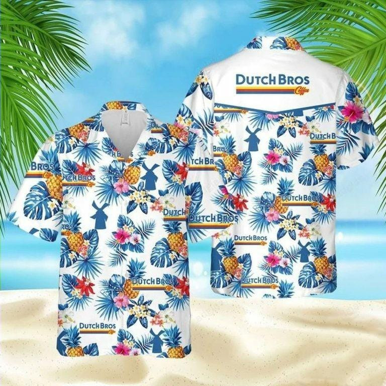 Hawaii Aloha Shirts Dutch Bros Coffee Tropical Ha69407