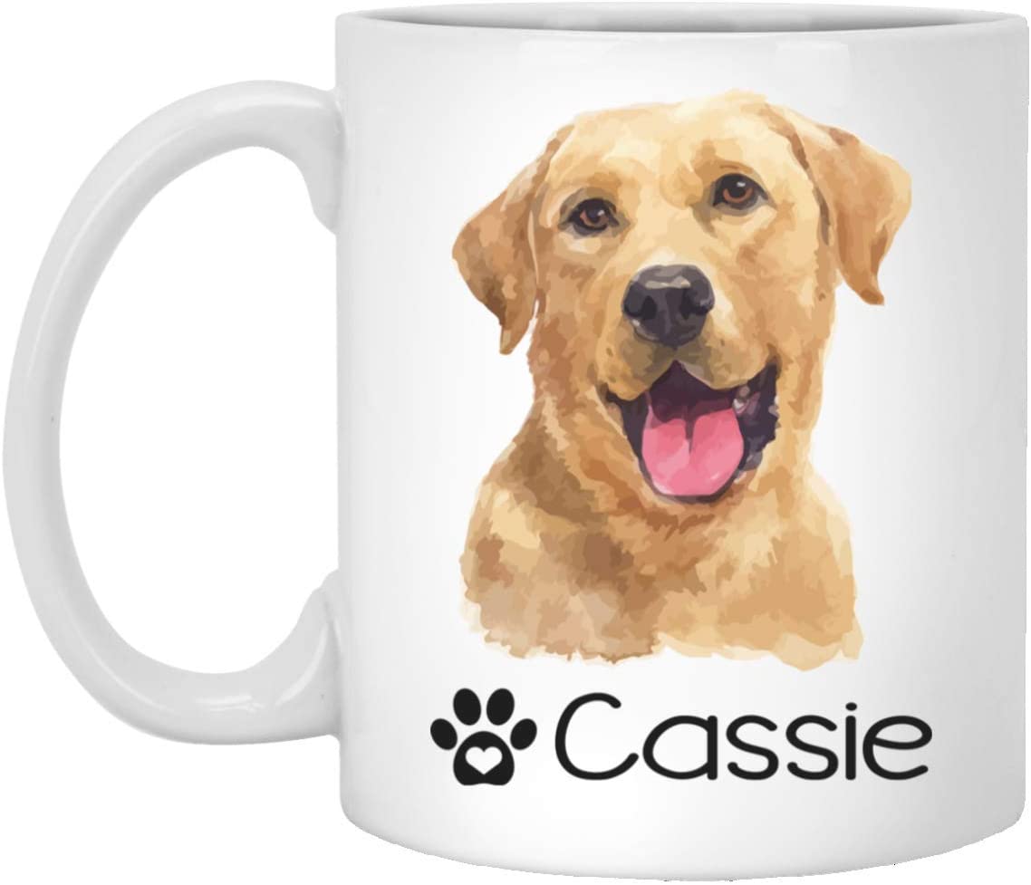 Personalized Labrador Retriever Dog Mug – Pet Owner Gifts For Women – Gifts For Dog Lover – Labrador Retriever Mom Dad Mugs – Dog Cups 11Oz