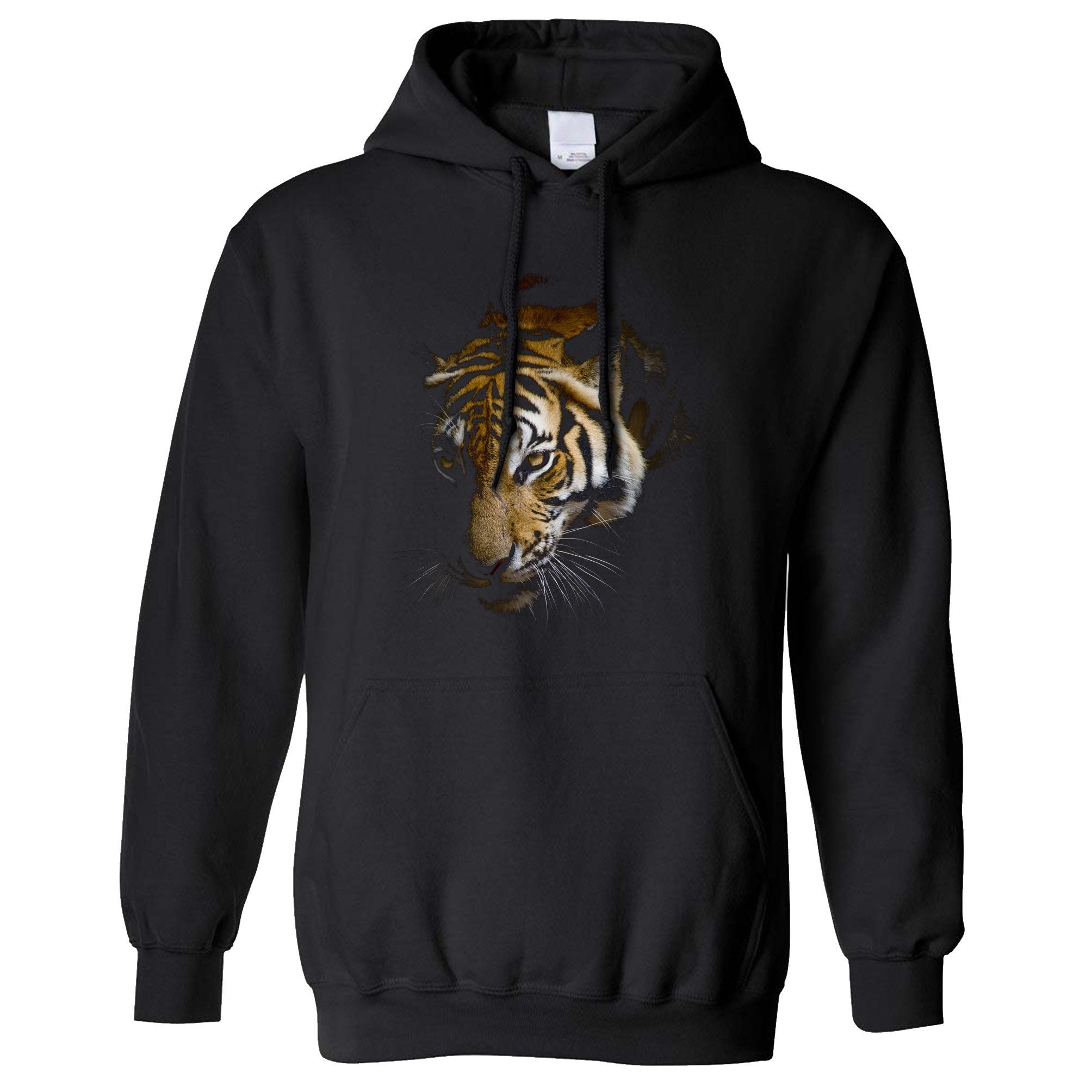 Tiger Hoodie Photographic Animal Head