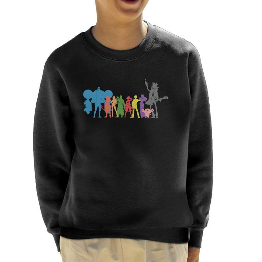 One Piece Character Line Up Silhouette Kid’s Sweatshirt