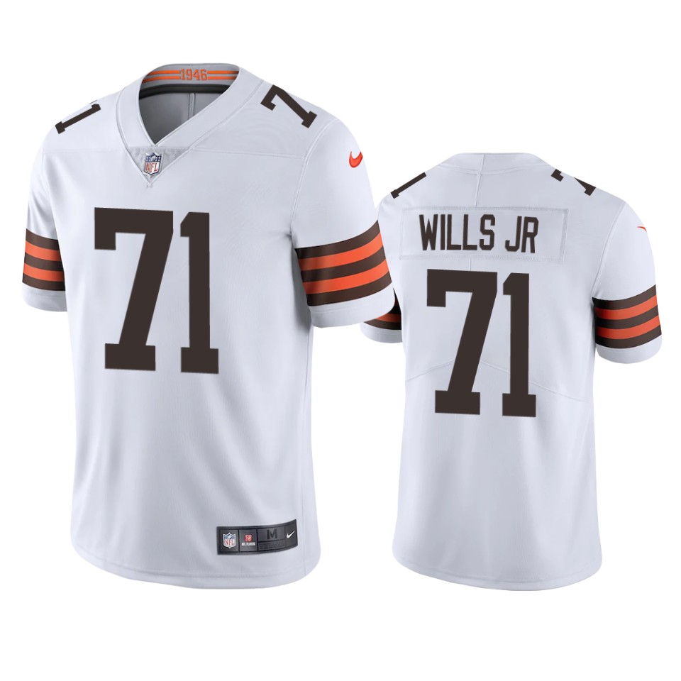 Cleveland Browns Jedrick Wills White 2020 NFL Draft Vapor Limited Jersey