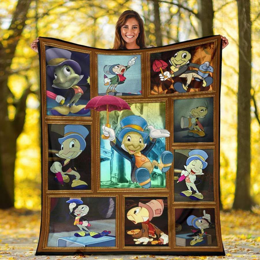 Jiminy Cricket Fleece Blanket Cartoon Fan Gift Idea Christmas Gift Ideas
