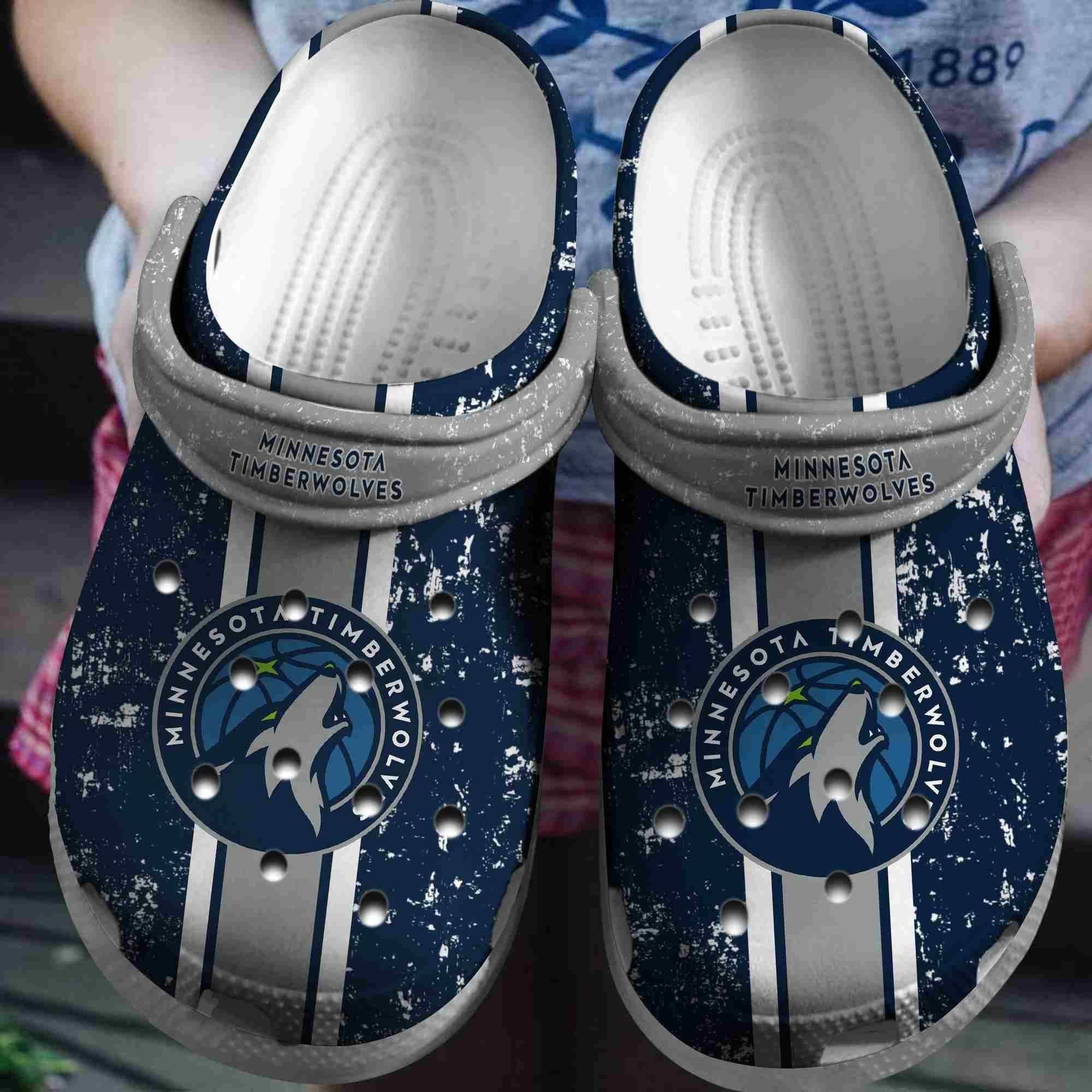 Minnesota Timberwolves Basketball Club Clogs Comfortable Crocband Shoes For Men Women