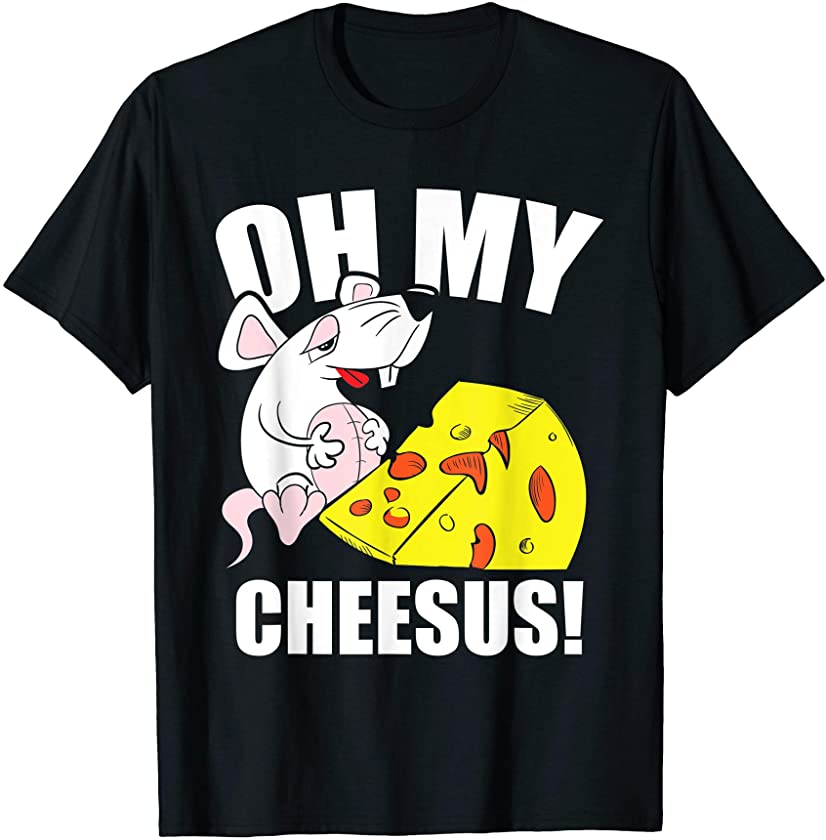 Cheese Lover Mouse Jesus Food Pun Cheddar Mozzarella T-Shirt