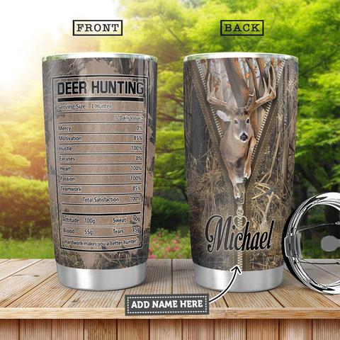 Deer Hunting Personalized Kd4 Stainless Steel Tumbler, Personalized Tumblers, Tumbler Cups, Custom Tumblers Teesummer