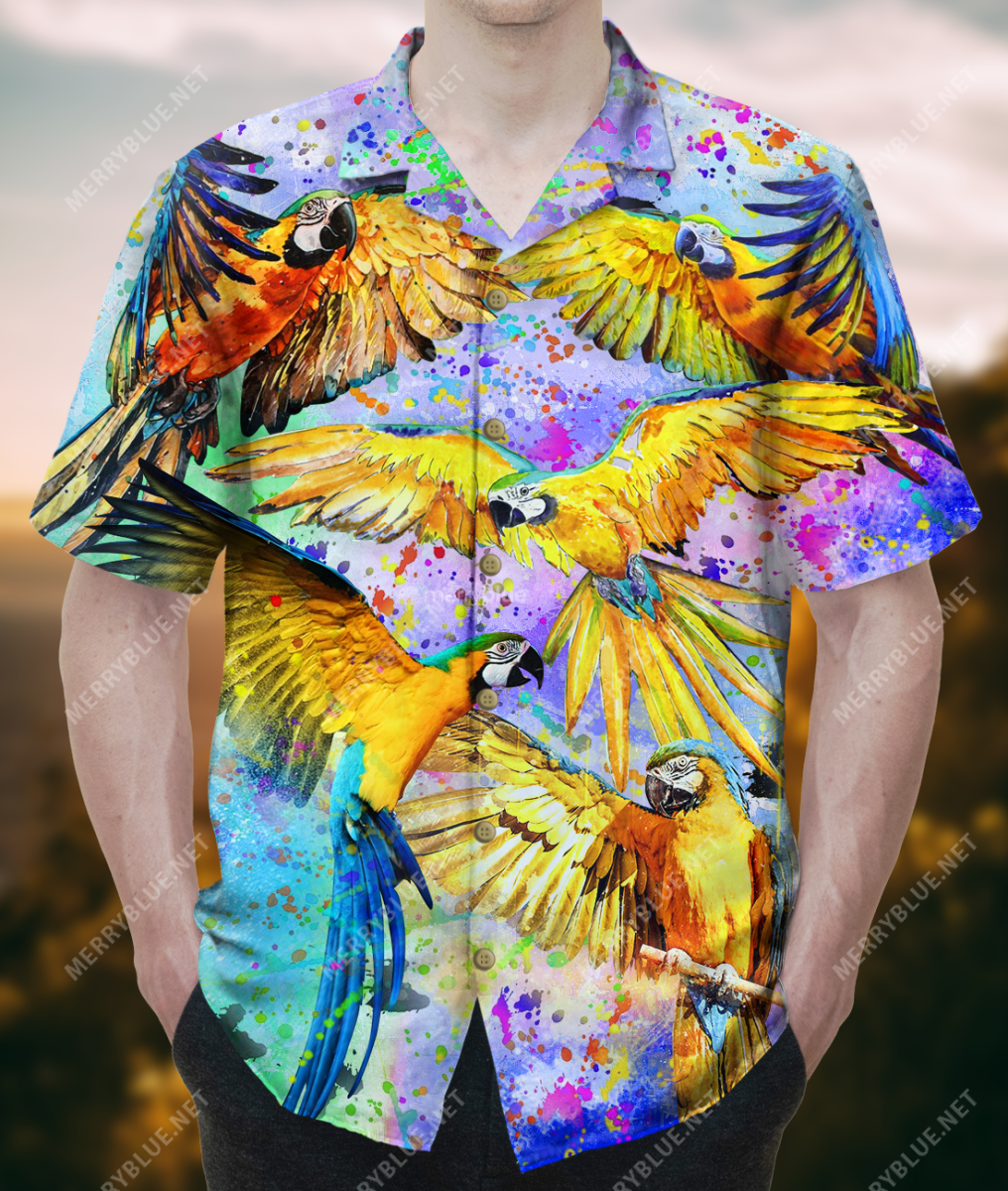 I Just Love Colorful Parrots Unisex Hawaii Shirt Ha59313