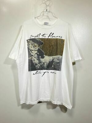 90s U2 T-shirt One Smell The Flowers Vintage Rock Band Katsushika Hokusai Ukiyoe 1376