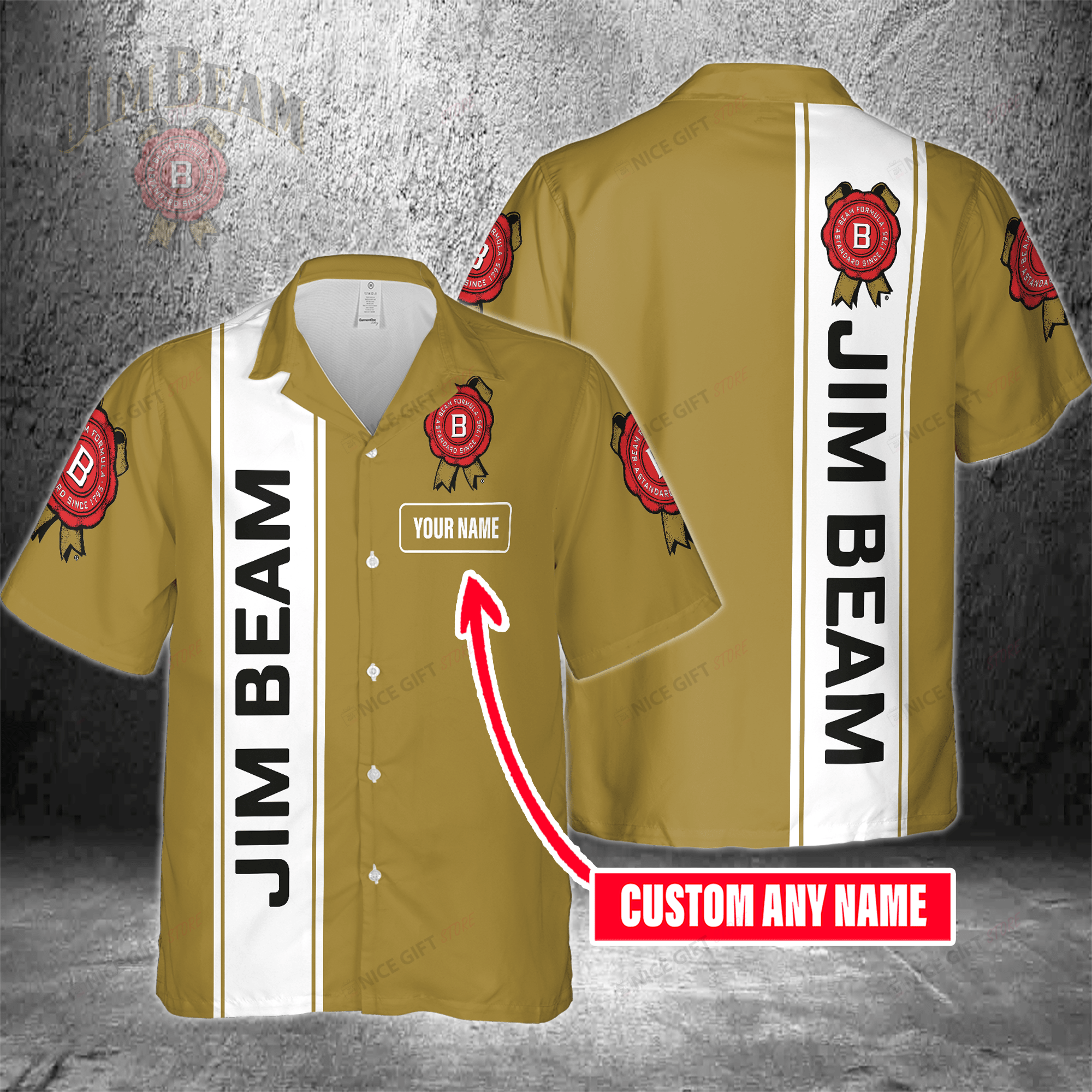 Jim Beam Custom Name Hawaiian Shirt 3Hs-Z0X4