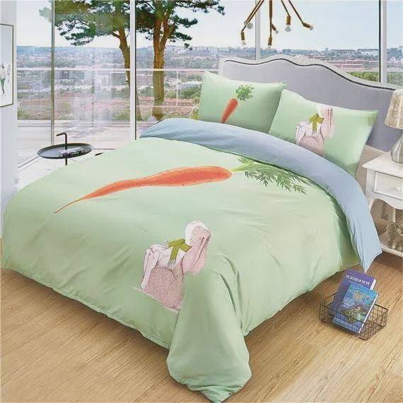 Rabbit Carrot Bedding Set (Duvet Cover & Pillow Cases)