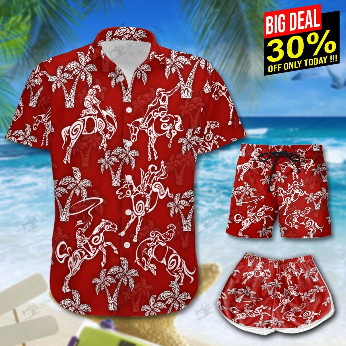 Cowboy Rodeo Tattoo Hawaiian Shirt Shorts Ha94900