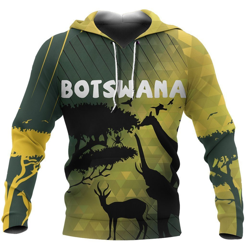 3D All Over Printed Botswana Animal Hoodie Pl119